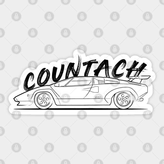 Countach Sticker by turboosted